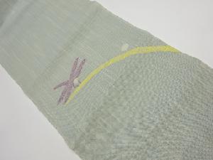 リサイクル　露芝・蜻蛉模様織り出し夏用名古屋帯